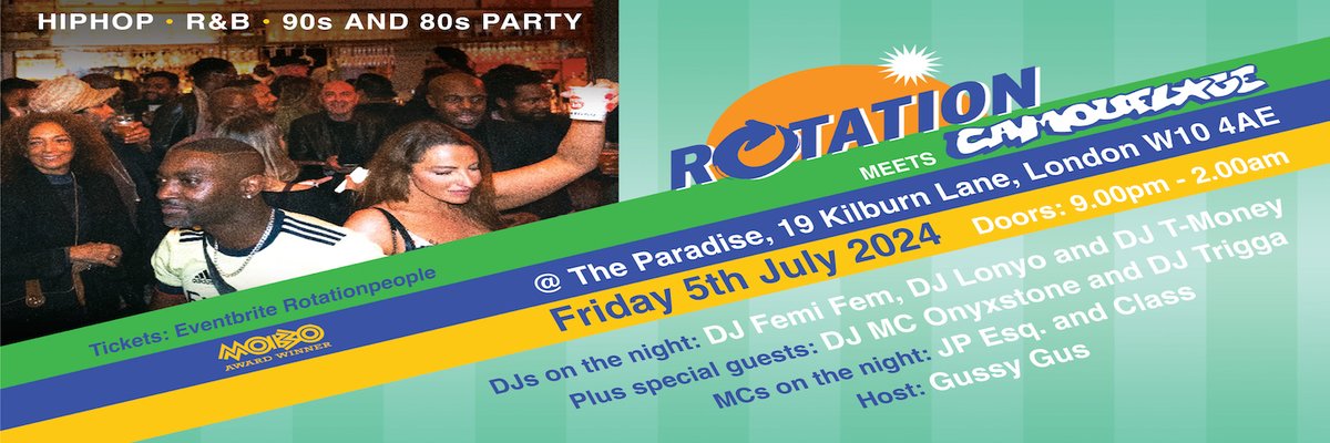 Femi Fem (@femifem) on Twitter photo 😎💃🕺😎Grab Fri 5th July tickets <a href="/eventbrite/">Eventbrite</a> for new monthly on <a href="/RotationPeople/">ROTATION PEOPLE</a> at the <a href="/paradisekensal/">Paradise by way of Kensal Green</a> <a href="/dj_lonyo/">Lonyo</a> <a href="/GustoEnts/">GussyFreshSince88</a> <a href="/iamonyxstone/">Onyx Stone</a> Classic <a href="/MOBOAwards/">MOBO Awards</a> winning night WE DID IT IN THE 90's WE ARE BACK😎💃🕺😎 😎💃🕺😎Grab Fri 5th July tickets <a href="/eventbrite/">Eventbrite</a> for new monthly on <a href="/RotationPeople/">ROTATION PEOPLE</a> at the <a href="/paradisekensal/">Paradise by way of Kensal Green</a> <a href="/dj_lonyo/">Lonyo</a> <a href="/GustoEnts/">GussyFreshSince88</a> <a href="/iamonyxstone/">Onyx Stone</a> Classic <a href="/MOBOAwards/">MOBO Awards</a> winning night WE DID IT IN THE 90's WE ARE BACK😎💃🕺😎
