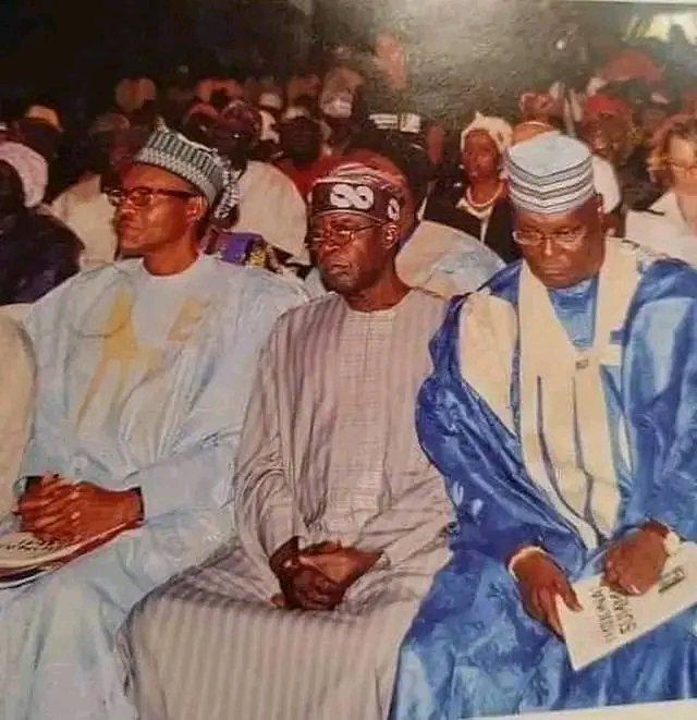 Past, Present and Future. 🙏🏿 
<a href="/officialABAT/">Bola Ahmed Tinubu</a> <a href="/MBuhari/">Muhammadu Buhari</a> <a href="/atiku/">Atiku Abubakar</a>
