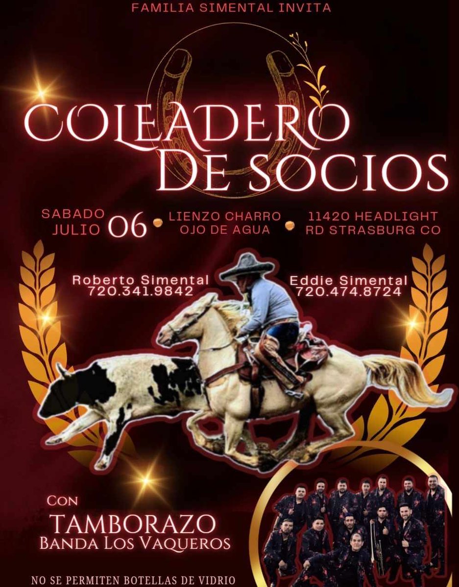 Coleadero este 6 de julio !