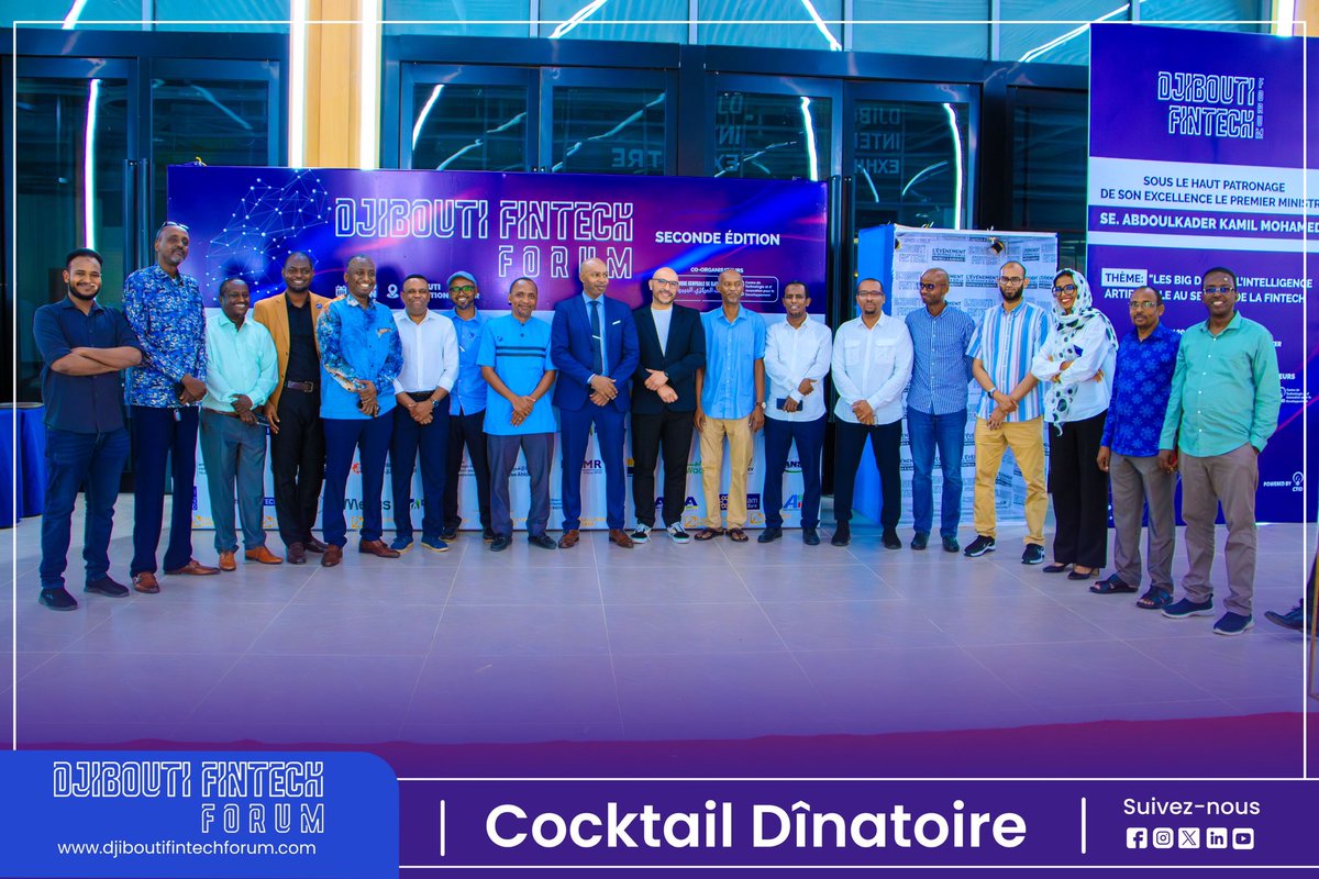 Dj_FintechForum's tweet photo. 🎉 Retour en 📸 cocktail dînatoire du Djibouti Fintech Forum ! ✨

Un grand merci 🙏 à nos partenaires pour avoir fait de cet événement un succès. 

#Djibouti #DFF2024 #Fintech #CocktailEvent https://t.co/lotRqKlmGt