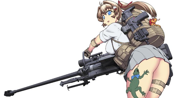 ここまで描いて気づいたけどこの態勢でこの銃撃ったら肋骨粉砕しますな😅
腕力がゴリラ並みとしても銃身自体が駐退するのでマガジン部が…😅
ま…まぁ持ち運んでるだけという事で 