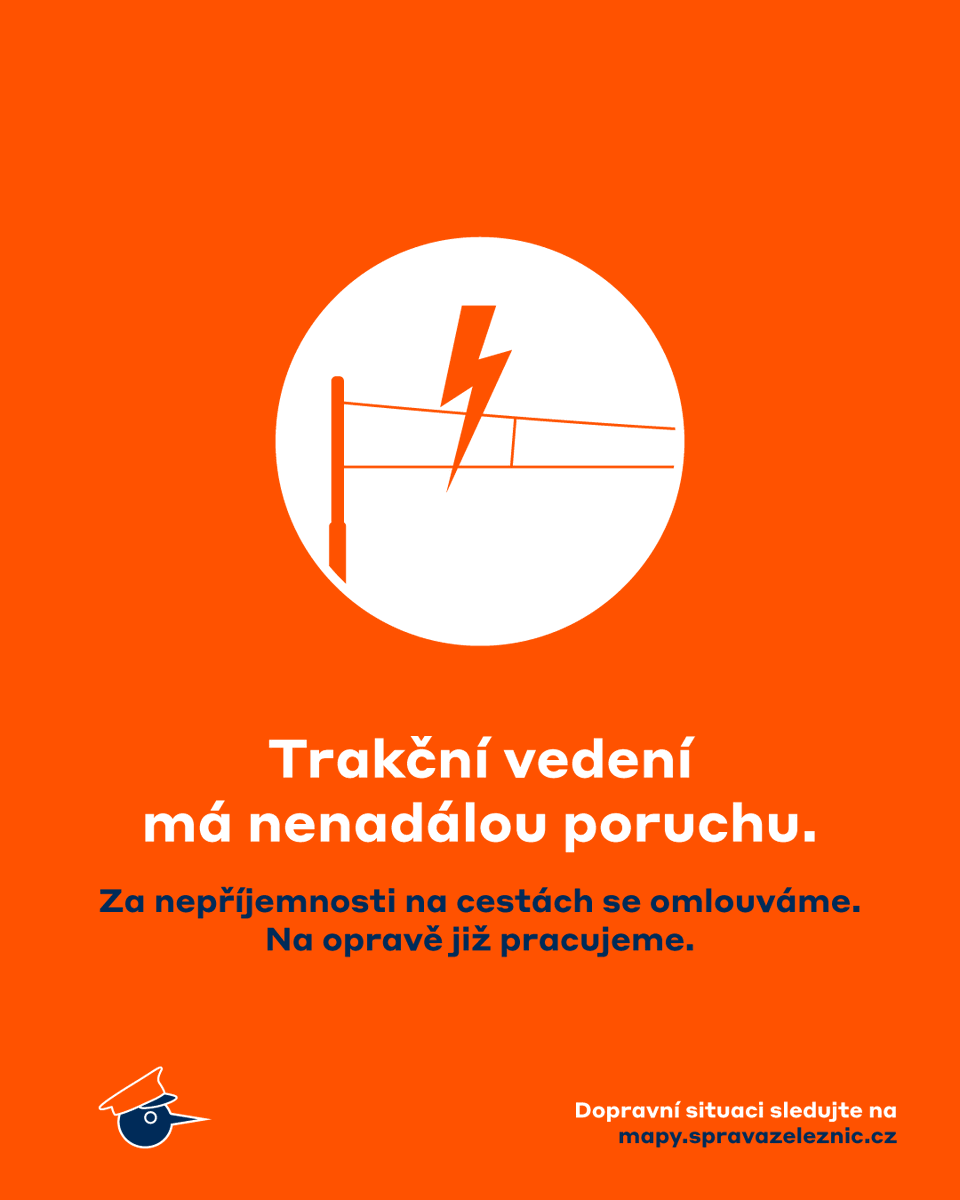 datel_informuje's tweet photo. Dopravní bod Česká Třebová, technická závada na trakčním vedení, předpokládaný konec omezení: 24.06.2024 03:01
https://t.co/KuqoP7MP2k https://t.co/ajdtJKBNwz
