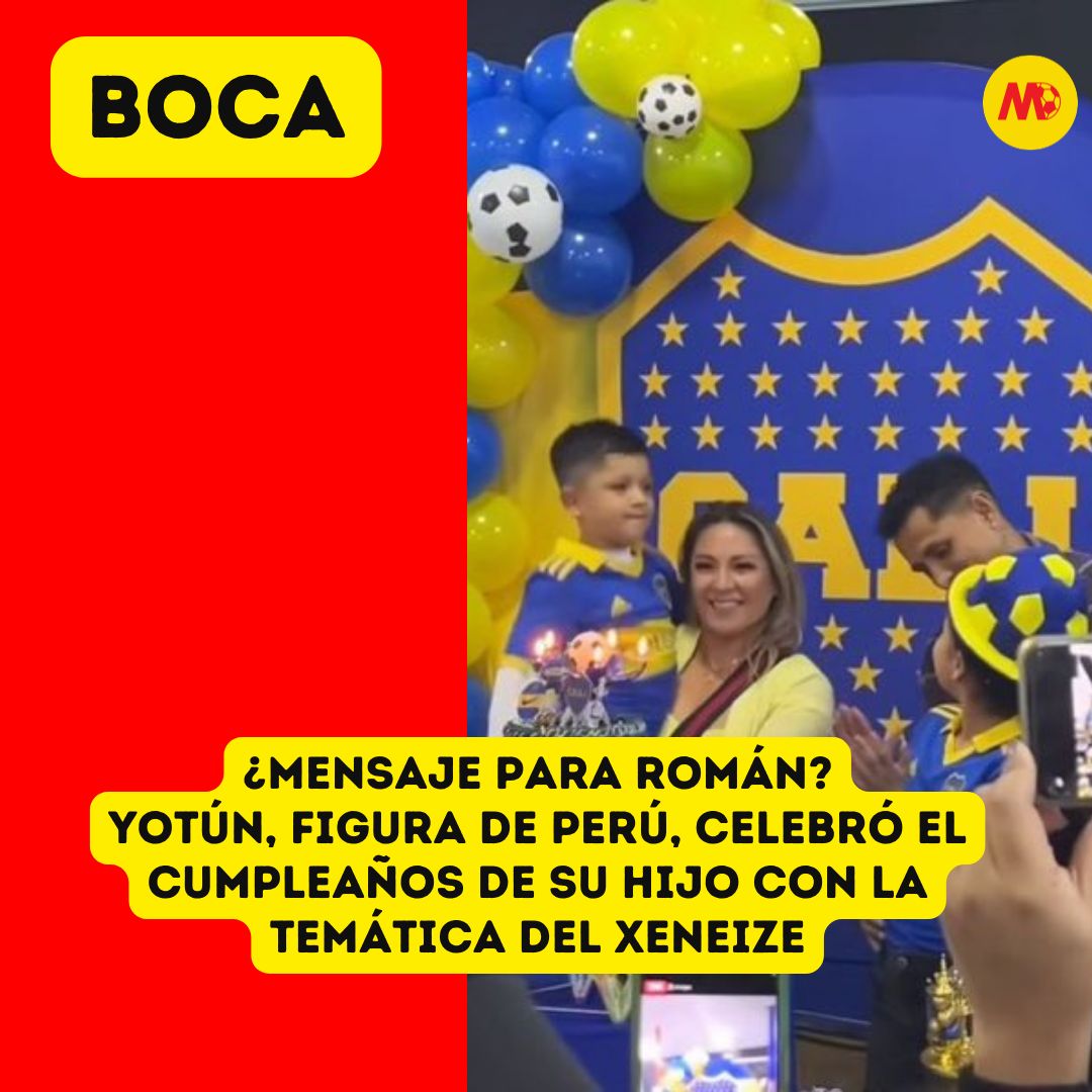 deportesminuto's tweet photo. ¿LO LLAMARÁ ROMÁN? 🤩

🥳 Yoshimar Yotún, figura de la Selección de Perú, celebró el cumpleaños de su hijo con la temática de Boca. https://t.co/VBop58O389