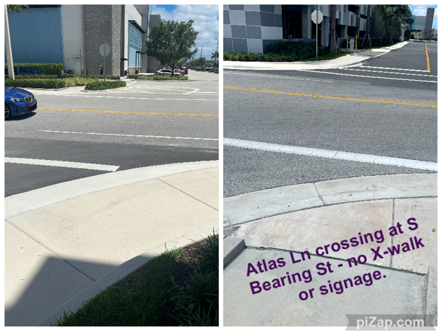 blakevdg's tweet photo. .@DaniaBeachFL: when will you add crosswalks + signage at @Dania_Pointe on S Bearing St? Road becoming dangerous to #pedestrians. More residence + increased traffic + no X-walks = injuries/fatalities waiting to happen. 📸: Bryan Rd, N/S Compass Way, Klatt Ln, Atlas Ln. #DriveSafe https://t.co/67ldsLSSxj