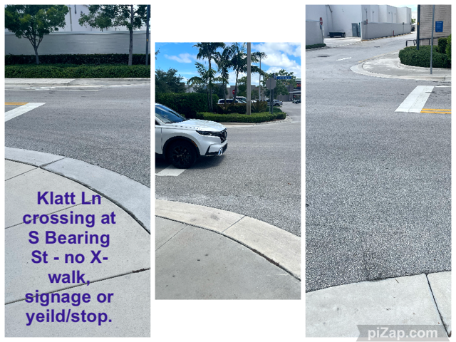 blakevdg's tweet photo. .@DaniaBeachFL: when will you add crosswalks + signage at @Dania_Pointe on S Bearing St? Road becoming dangerous to #pedestrians. More residence + increased traffic + no X-walks = injuries/fatalities waiting to happen. 📸: Bryan Rd, N/S Compass Way, Klatt Ln, Atlas Ln. #DriveSafe https://t.co/67ldsLSSxj