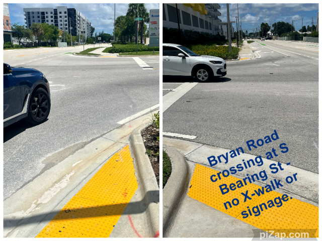 blakevdg's tweet photo. .@DaniaBeachFL: when will you add crosswalks + signage at @Dania_Pointe on S Bearing St? Road becoming dangerous to #pedestrians. More residence + increased traffic + no X-walks = injuries/fatalities waiting to happen. 📸: Bryan Rd, N/S Compass Way, Klatt Ln, Atlas Ln. #DriveSafe https://t.co/67ldsLSSxj