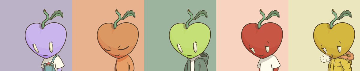 Superhighgasfees ❤️✳️ (@shgfees) on Twitter photo Another fun fact about the <a href="/LT3NFT/">Less Than Three</a> collection -
The “Stem” headwear trait only shows up on characters with fruit-colored bases 🍽️
🍇🍊🍏🍅🍋 Another fun fact about the <a href="/LT3NFT/">Less Than Three</a> collection -
The “Stem” headwear trait only shows up on characters with fruit-colored bases 🍽️
🍇🍊🍏🍅🍋