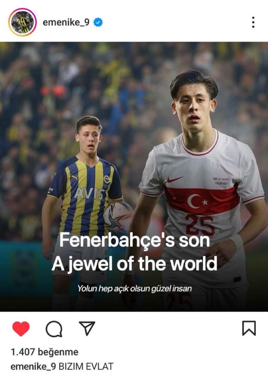 brandlywho's tweet photo. 📲 Arda Güler post from our king E. Emenike on instagram 

"OUR CHILD" ✊✊👏👏👏👏👏

#EvladınaSahipÇıkTürkiye https://t.co/vGypPs8h0u