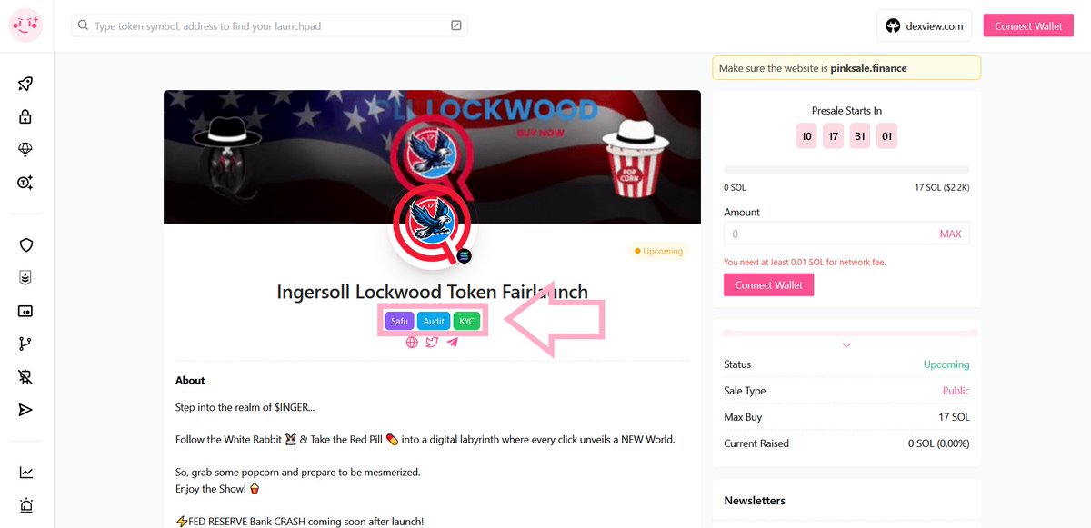 pinkecosystem's tweet photo. 👌Congratulations to the Ingersoll Lockwood Token team for successfully obtaining the 🦺 #Safu badge for their #Fairlaunch.

📲 Operating in a decentralized space brings freedom but also a level of risk.

🚀 Check them out below:

https://t.co/i0WDUAJAGo

#BSC #BNB #BTC https://t.co/blBwLJCn2Y
