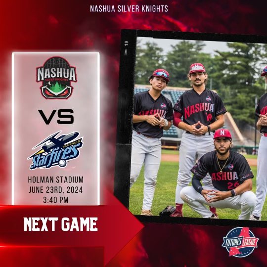 The Silver Knights kept the bats hot to start the Double Header with a 16-11 win! Nate Kearney had an incredible performance across the board! The Silver Knights take on the Westfield Starfires for Game 2 at 3:40. Go Knights! 🛡️⚔️#summerknights