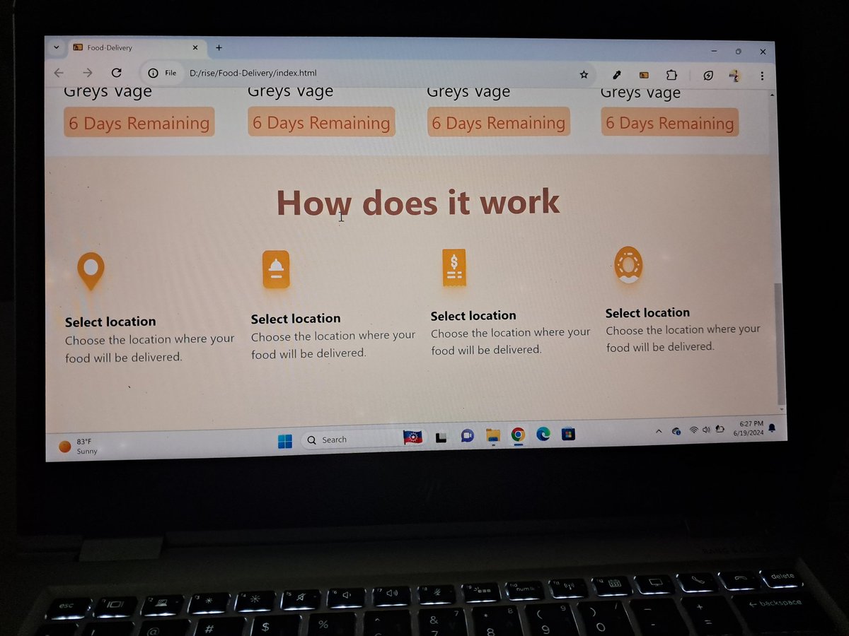 mabdillahi275's tweet photo. 8day to #100DaysOfCode
Food discount 
Html 
And
 Tailwind css 

#eng_Liicaye 
#RiseAcademy #RiseToCode #NextGenDevelopers @RiseAcademy21 https://t.co/lBPu725JxR