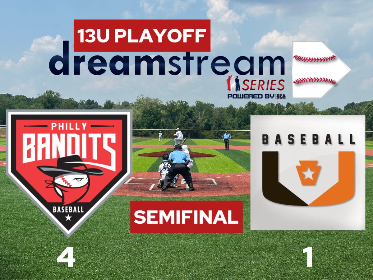 BFA Tourney Stream (@bfatourneys) on Twitter photo ๐จ 13U DreamStream Scoreboard
โฐ 1:30 PM - Semifinal
๐จ Bandits advance to Final!
๐ Gywnedd Mercy University
โพ๏ธ <a href="/BaseballUPA/">Baseball U PA</a>
โพ๏ธ <a href="/Banditsball/">Philly Bandits</a>
๐ท๏ธ <a href="/BFAlivestream/">BFA Live Sports ๐ฅโพ๏ธ๐๐โฝ๏ธ๐ฅ</a> <a href="/GCsports/">GroupChat Sports</a> <a href="/BaseballUPhilly/">Baseball U PA-Philly</a> <a href="/BaseballU/">Baseball U ยฎ</a> <a href="/TWIBaseballSJ/">BFA Sports | TWIBaseball SJ</a>
#baseball #13U #tourney ๐จ 13U DreamStream Scoreboard
โฐ 1:30 PM - Semifinal
๐จ Bandits advance to Final!
๐ Gywnedd Mercy University
โพ๏ธ <a href="/BaseballUPA/">Baseball U PA</a>
โพ๏ธ <a href="/Banditsball/">Philly Bandits</a>
๐ท๏ธ <a href="/BFAlivestream/">BFA Live Sports ๐ฅโพ๏ธ๐๐โฝ๏ธ๐ฅ</a> <a href="/GCsports/">GroupChat Sports</a> <a href="/BaseballUPhilly/">Baseball U PA-Philly</a> <a href="/BaseballU/">Baseball U ยฎ</a> <a href="/TWIBaseballSJ/">BFA Sports | TWIBaseball SJ</a>
#baseball #13U #tourney