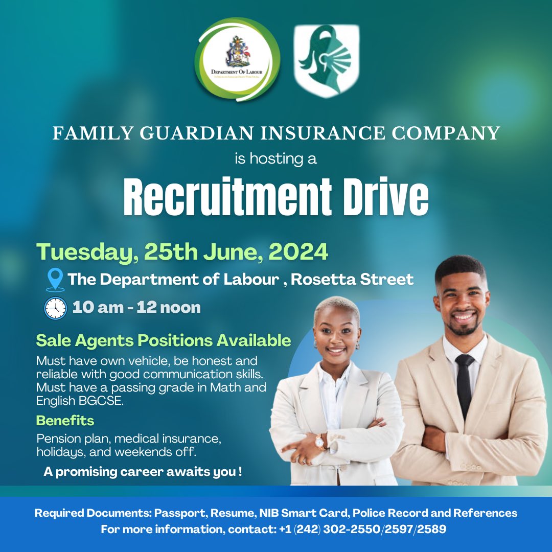 The Bahamas Department of Labour on X: “Family Guardian Insurance