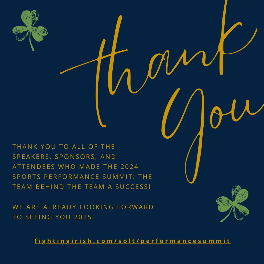 The 2024 Sports Performance Summit is in the books! See you all next year 🍀