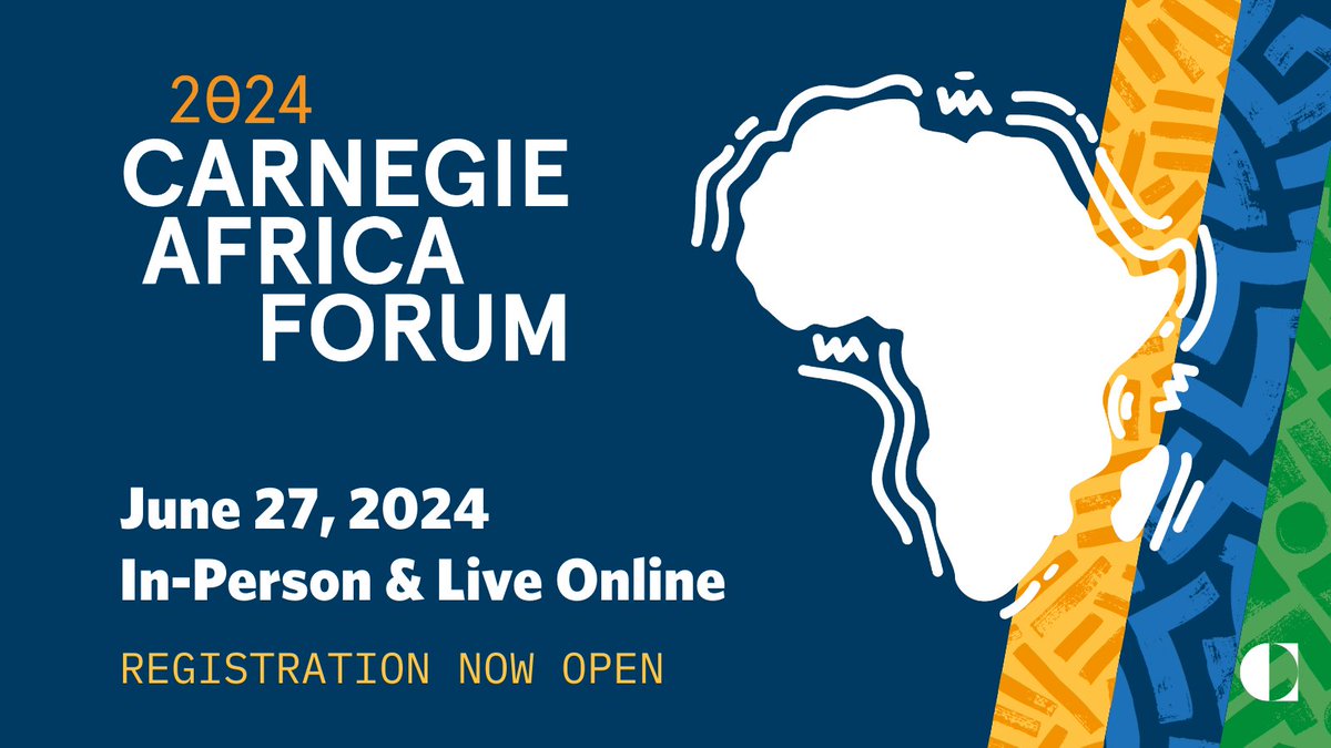 Join us on Thursday June 27 for the first ever Carnegie Africa Forum. 

The Forum will highlight the African continent's role in the era of climate change, evolving great power competition, and the digital revolution.

Register to attend in-person or join the discussion online