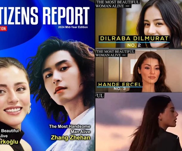 The Netizens Report dergisinin yaptığı oylamada 2024 yılının 'en güzel kadını' Sıla Türkoğlu seçildi. Dilraba Dilmurat ikinci sıraya kendisine yer bulurken Hande Erçel ise üçüncü oldu.
 #SılaTürkoğlu #DilrabaDilmurat #HandeErçel