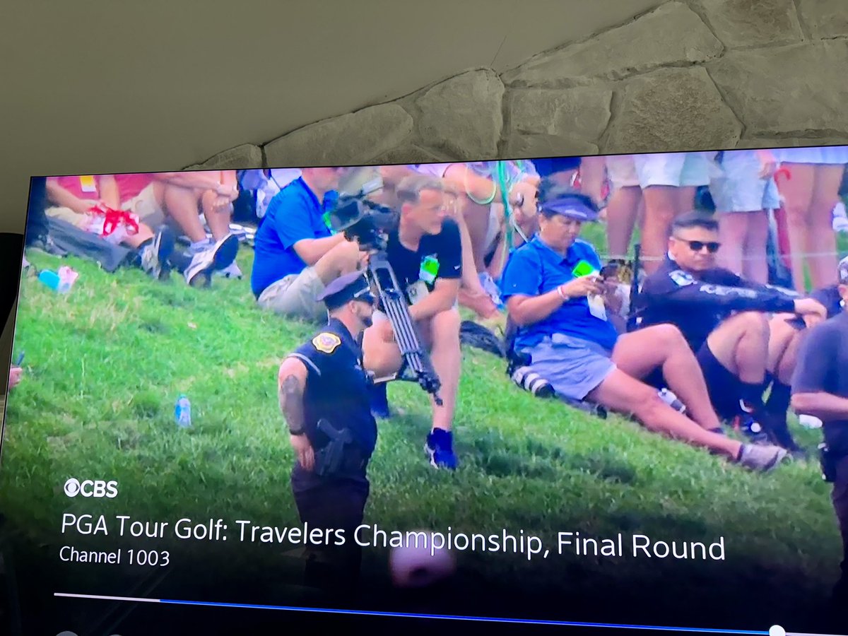 Darren Kramer (@darrenkramer8) on Twitter photo Chaos on the final hole at <a href="/TravelersChamp/">TravelersChamp</a> . <a href="/JPPierson/">John Pierson</a> in the middle of it. Latest tonight on <a href="/WTNH/">WTNH News 8</a> ! Chaos on the final hole at <a href="/TravelersChamp/">TravelersChamp</a> . <a href="/JPPierson/">John Pierson</a> in the middle of it. Latest tonight on <a href="/WTNH/">WTNH News 8</a> !