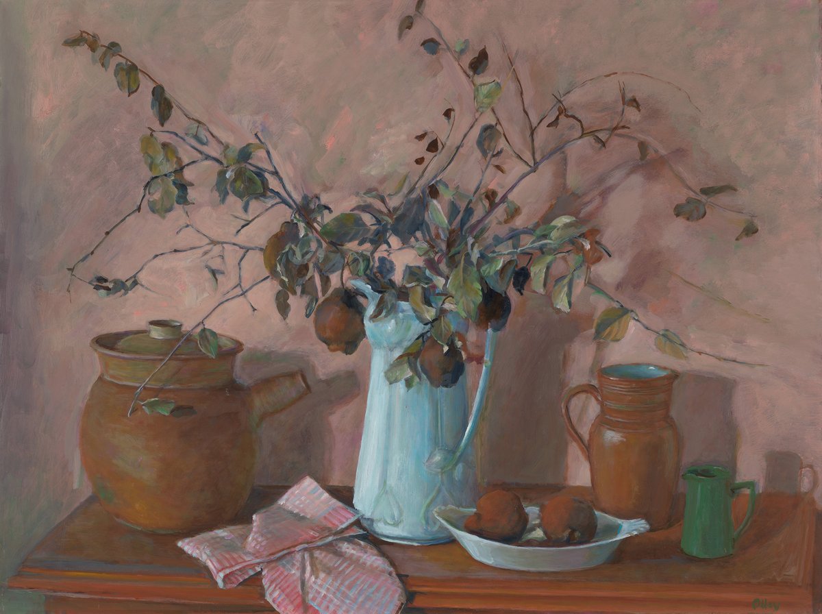 Today marks 100 years since Margaret Olley's birth.

'painting to me is like drawing. It is all creative, and I never mind which medium I’m using.'

Margaret Olley, Katie's quinces, 1976, National Gallery of Australia, Kamberri/Canberra, purchased 1976 © Margaret Olley Art Trust