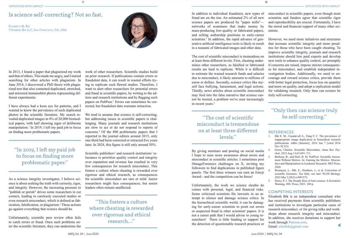 "The cost of scientific misconduct is tremendous
on at least three different levels"
My piece for the Amsterdam Medical Student journal is out. Read Edition 24 now online here: 
amsj.nl/wp-content/upl…
My article is on page 17/18.