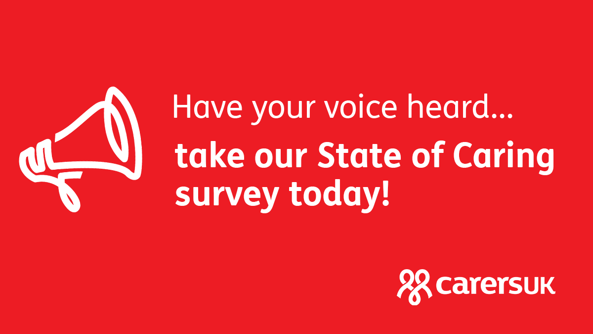 Have your say by completing the State of Caring survey 2024.
This is the most comprehensive research into the lives of unpaid carers in Scotland and the UK. What you tell us will shape our future campaigns and the support we provide.
Have your say: surveymonkey.com/r/JL3J3HV