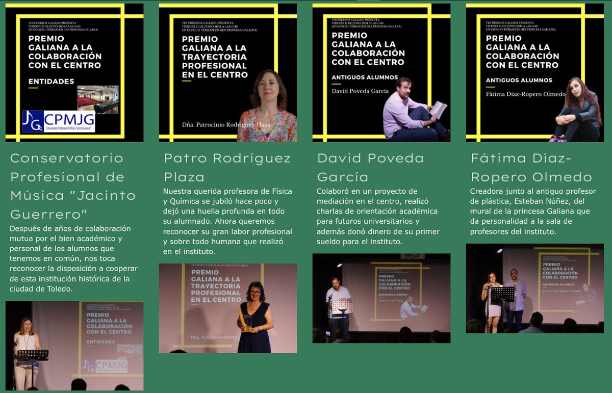 Ya hemos entregado los VIII Premios "Galiana Presenta" y estamos todavía muy emocionados por la energía tan maravillosa que hubo el viernes en "Espacio Terraplén" entre alumnado, profesorado e invitados. Reencuentros, reconocimientos y emoción nos acompañarán siempre.

#steam