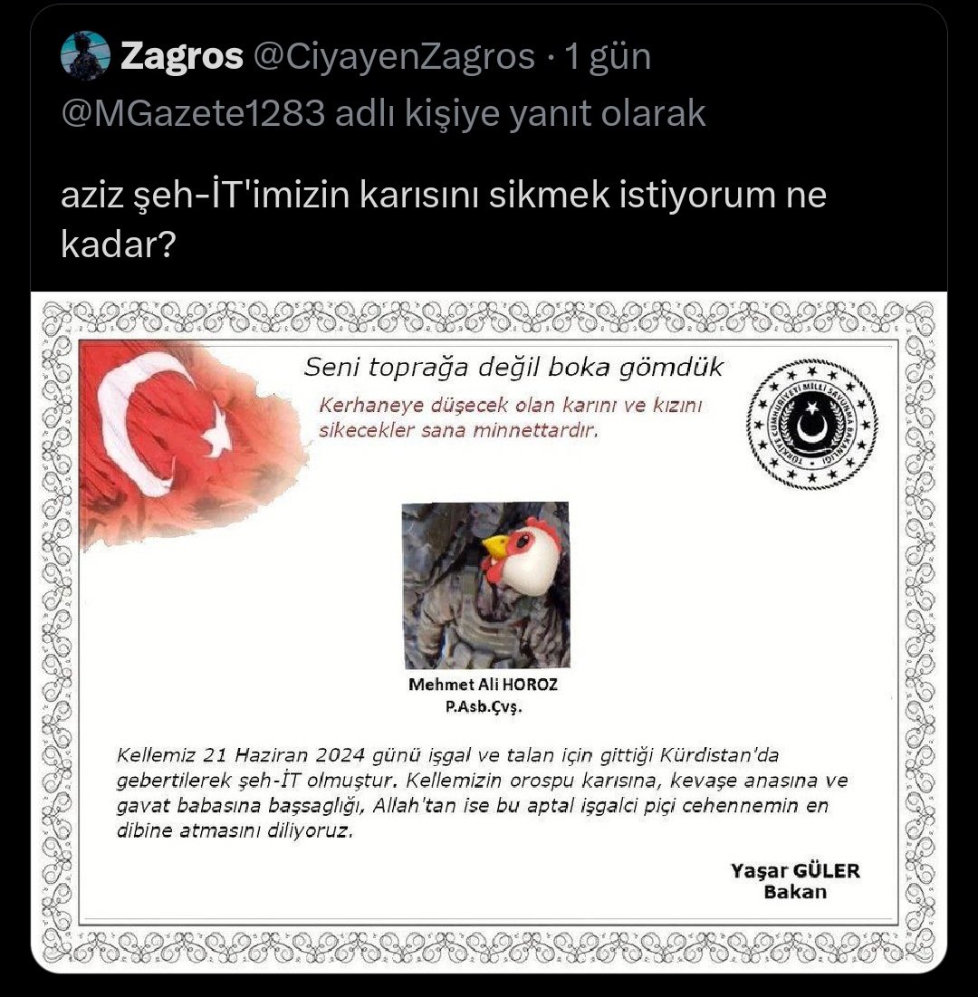 Gönderiyi silerek kurtulamazsın. Bu Zagros Faresini tutuklatabilmek için elden ele RT yapıp, devletimizin kolluk birimlerini etiketleyelim.