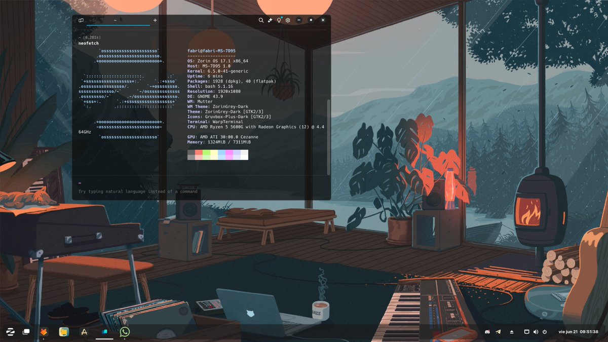 FabricioLennart's tweet image. ¡Estoy súper feliz disfrutando mi nueva distribución! Estoy usando Zorin OS, no puedo explicar lo linda que es esta distro 👌🏼 Visualmente es impecable y los efectos visuales son geniales 💻✨ ¡Ahora es mi distro favorita! #ZorinOS #Linux
