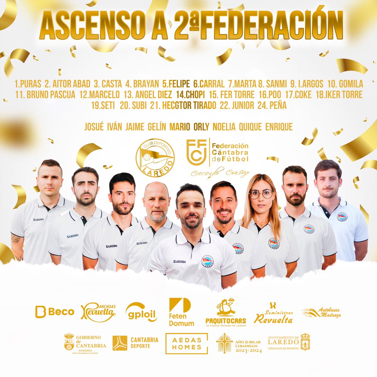 🚀 ¡𝐇𝐄𝐌𝐎𝐒 𝐕𝐔𝐄𝐋𝐓𝐎! 😎
    
🗓️  24/25  | 𝟐ªFederación
                 
#CDLaredo #TerceraFederación #TerceraRFEF #FaseDeAscenso