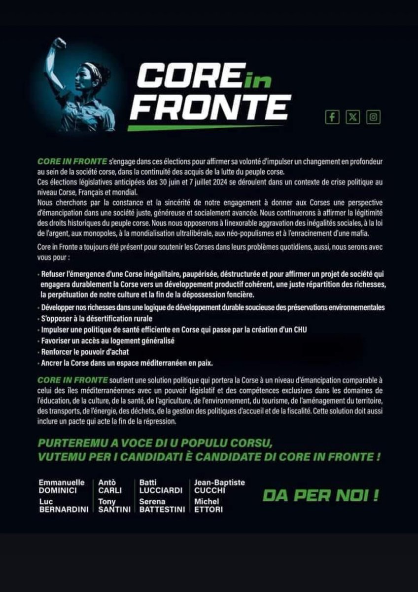 Core in fronte o ghjuventu 
Vutemu Core in fronte