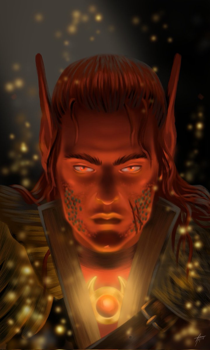 To finish this weekend with a blast, I want to show you this portrait of one of my OC, the art has been made by the talented artist <a href="/poli9andr/">Polina</a> as a commission. 

This character represents a lot to me and I am very happy with the result.
What are your thoughts when you see him?