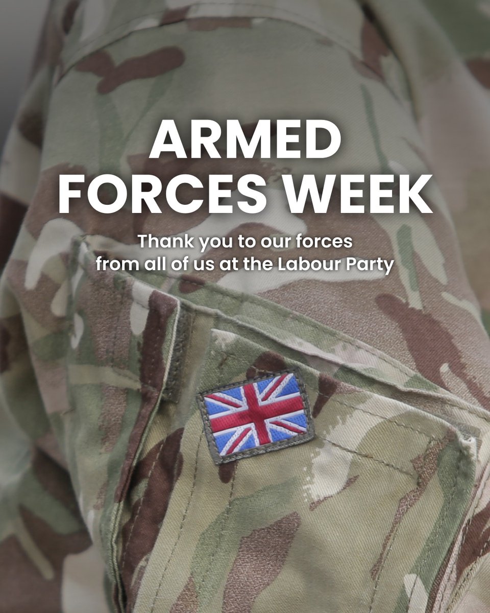 This week, Britain shows our unwavering support to our armed forces.

Thank you for your service, from all of us at the Labour Party.