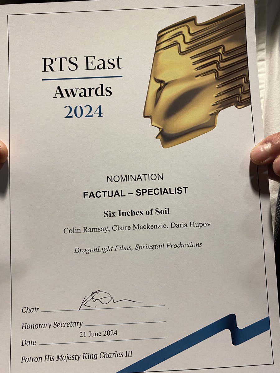 Six Inches of Soil (@sixinchessoil) on Twitter photo Friday night <a href="/RTS_media/">Royal Television Society</a> east awards <a href="/CaiusCollege/">Gonville & Caius College</a> wonderful to be nominated as one of the top three #factualspecialist films <a href="/DragonLFilms/">Colin</a> <a href="/mackenzieclair2/">Claire Mackenzie π</a> & <a href="/DariaHupov/">Daria Hupov</a> as #crafteditor. We were in esteemed company - many of them <a href="/BBCOne/">BBC One</a> & <a href="/ITV/">ITV</a> productions Friday night <a href="/RTS_media/">Royal Television Society</a> east awards <a href="/CaiusCollege/">Gonville & Caius College</a> wonderful to be nominated as one of the top three #factualspecialist films <a href="/DragonLFilms/">Colin</a> <a href="/mackenzieclair2/">Claire Mackenzie π</a> & <a href="/DariaHupov/">Daria Hupov</a> as #crafteditor. We were in esteemed company - many of them <a href="/BBCOne/">BBC One</a> & <a href="/ITV/">ITV</a> productions