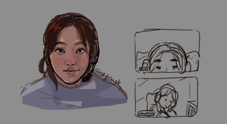 drew my friend during vc
