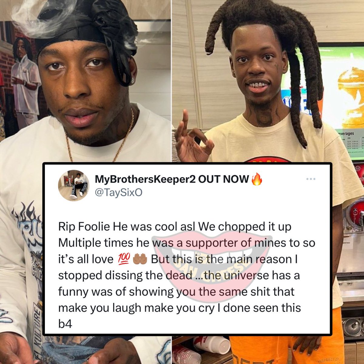 Tay Capone reacts to Foolio's death: “This is the main reason I stopped dissing the dead”