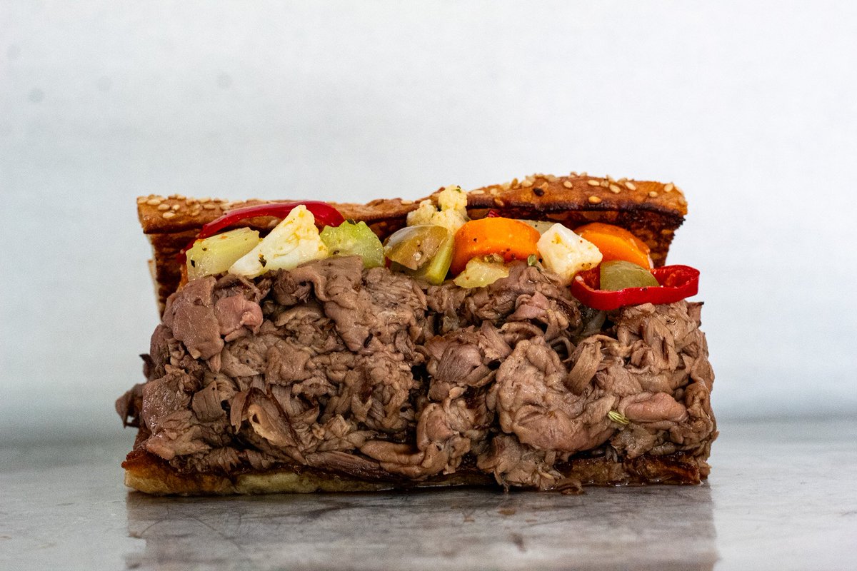 Dueling Italian beef specials in Navy Yard starting this week! Matt Adler created a garlic bread version with au jus at Beresovsky's Deli available tomorrow through July, and Ampersandwich has au jus soaked pit beef on a house made hoagie starting June 27; Wed-Fri through July 25