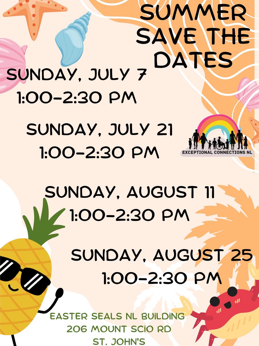 ☀️ SAVE THE DATES! ☀️

RETWEET this post! 😎 

Summer is here!! Here are our dates for our summer events. More details about the specific event themes to follow!! Looking forward to seeing friends at events all summer! 😎