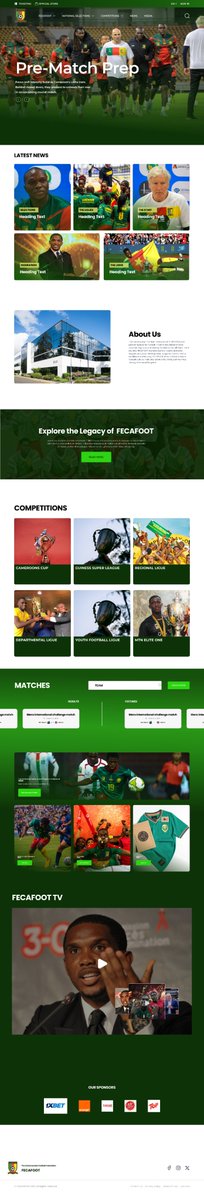 Before and After. ( <a href="/FecafootOfficie/">Fecafoot-Officiel</a> Homepage)

Fecafoot's Homepage Redesigned.

What do you think of these new sections i added to the homepage ? Are they necessary and engaging, or did I overdo it? #Fecafoot #WebsiteRedesign #FanEngagement