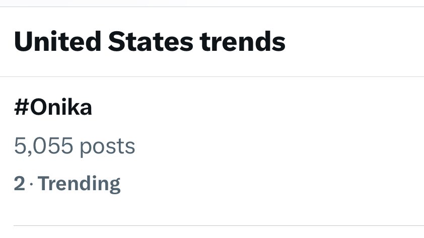 JAWAD_NM6's tweet image. #Onika is now trending #2 in the US
