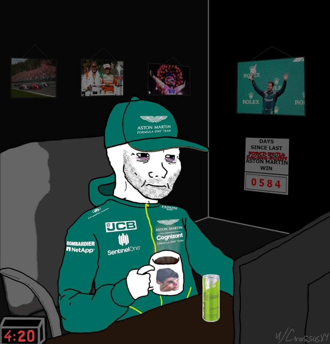 Everytime I see a tractor on the road, it always reminds me of Aston Martin.

Fuck, man. They forgot how to develop cars now all of the sudden. Really hoped alonso would contend again for the championship but holy shit, whatever downgrades you put in his car please take it back.