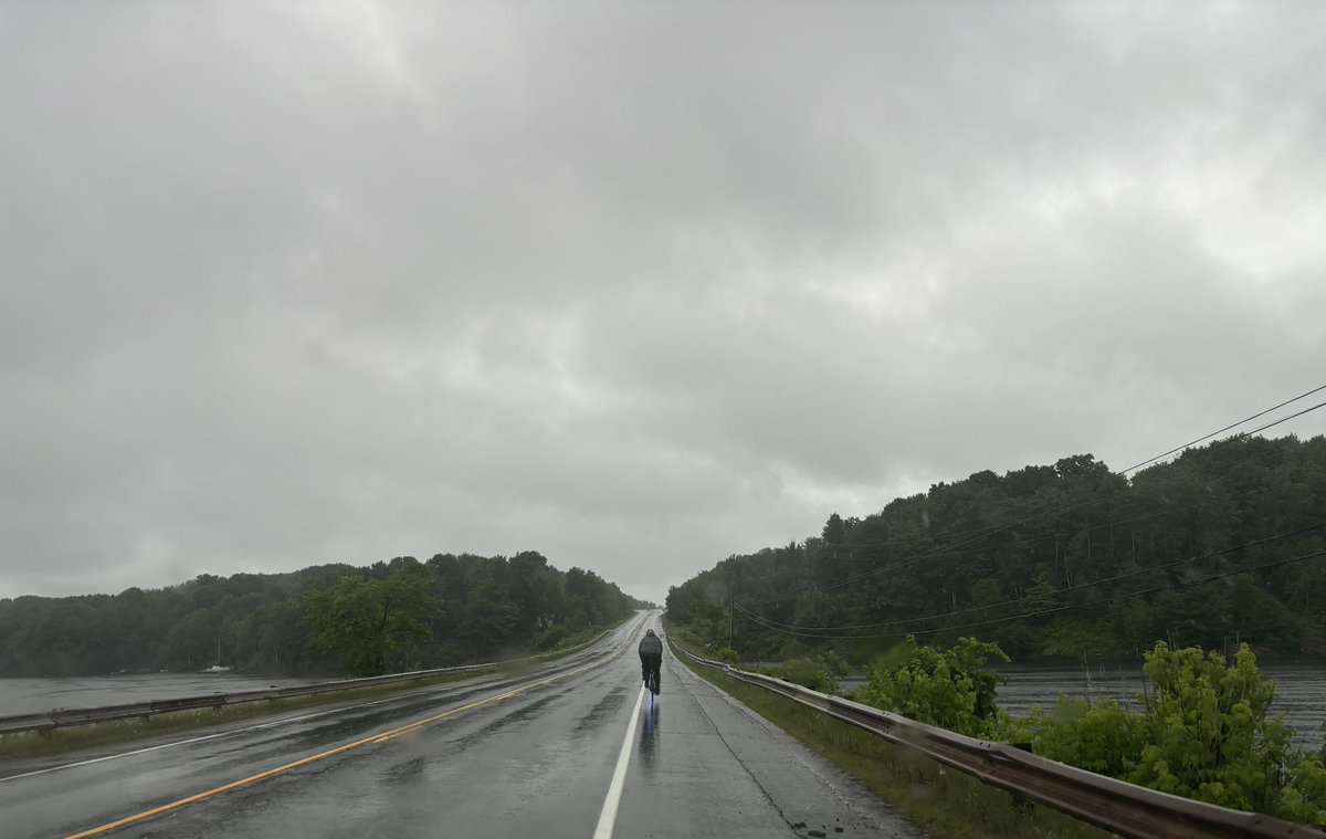 Day 49 Cross Canada. Woodstock to Fredericton NB. Lots of rain today but the beautiful country made up for it ! 👍
Thank You to the RCMP &amp; their awesome local member Gracie, Woodstock Police Department, and Fredericton Police for the assistance and hospitality. 

<a href="/CopsForCancer/">Toronto C4C</a>