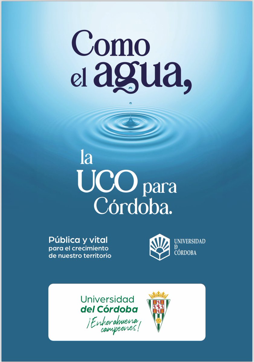 Córdoba es una ciudad de primera, con una provincia de primera, con una universidad de primera, con una afición de primera y con un club que va camino de primera ¡Enhorabuena, Córdoba!