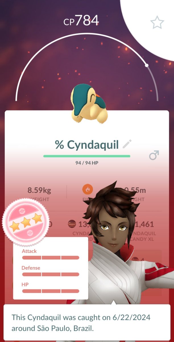 Yesterday's cyndaquil classic CD:

957 pokes 
26 shiny ✨✨
1 💯 
860k XP
320k dust

A slow but funny event to play 😀😀