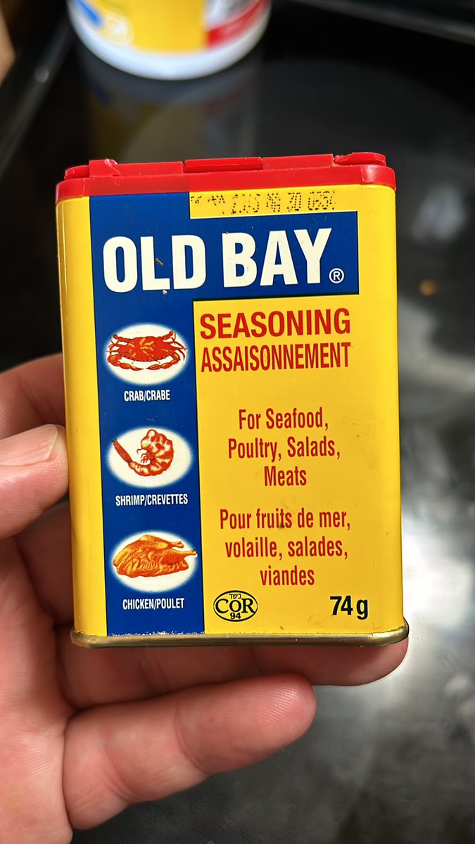 mikekasun's tweet photo. @GreenZoneSK  @jamienye @DarrellDavisSK Gents, @bjizzle56 said “Old Bay” seasoning .. OLD BAY!!!

#pregame #cfl #eats https://t.co/G5TxrnVKR9