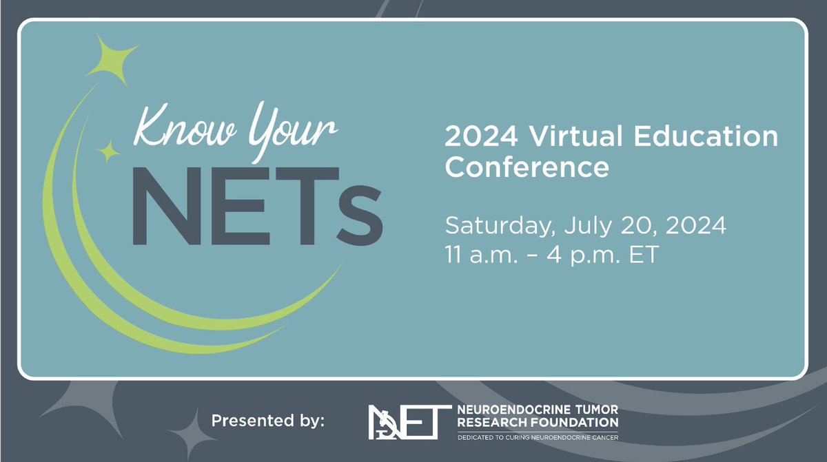 NET Research Foundation (@curenets) on Twitter photo July 20th! Register here: bit.ly/4eu6JN7 We have a full day of informative & educational presentations on topics you want to learn more about. The agenda is in the registration link. #neuroendocrinecancer #letstalkaboutNETs @LACNETS <a href="/ncukcharity/">Neuroendocrine Cancer UK #NotJustNECancer</a> <a href="/World_WNCD/">World Neuroendocrine Cancer Day</a> <a href="/HealingNET1/">Healing NET</a> July 20th! Register here: bit.ly/4eu6JN7 We have a full day of informative & educational presentations on topics you want to learn more about. The agenda is in the registration link. #neuroendocrinecancer #letstalkaboutNETs @LACNETS <a href="/ncukcharity/">Neuroendocrine Cancer UK #NotJustNECancer</a> <a href="/World_WNCD/">World Neuroendocrine Cancer Day</a> <a href="/HealingNET1/">Healing NET</a>