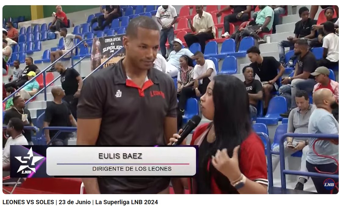 finaliza la 1ra mitad en el club San Carlos ..

entrevista Eulis Baez .. 

dirigente <a href="/LeonesBBClub/">Leones Basketball</a>