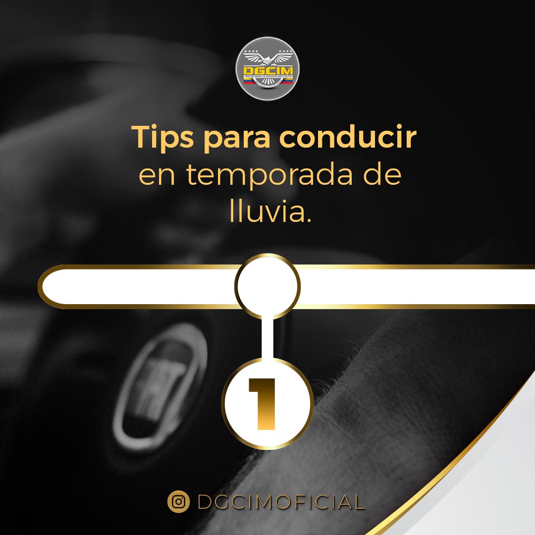 DGCIM_VE's tweet photo. Tips para conducir en temporada de lluvia 🌧️ 
Tu seguridad es muy importante para nosotros por eso te invitamos a leer este carrusel y tomar en cuenta estos tips al momento de conducir🚘

Somos DGCIM, somos pueblo venezolano🇻🇪 https://t.co/oZlGVJUe6S