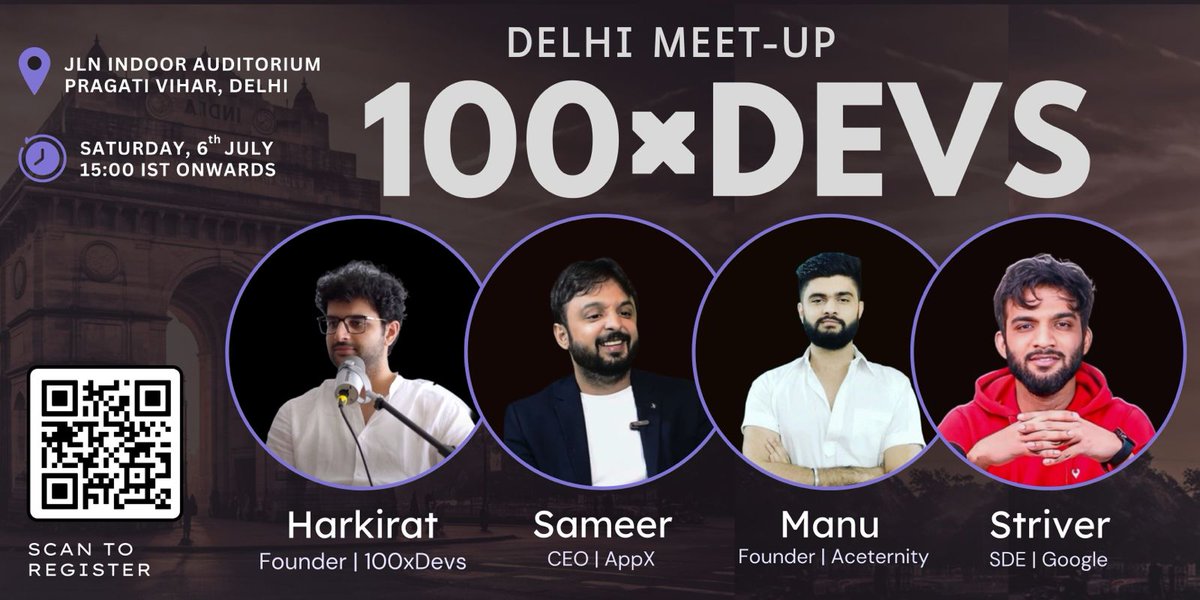 kirat_tw's tweet image. Saturday, 6th July we&apos;re doing a Delhi meetup. 
It&apos;s open to everyone, we have enough capacity but first come first server if we overflow.

Please come by cabs/metro, no parking on venue

Venue - Jawahar Lal Nehru Indoor Auditorium g.co/kgs/naeWmFX

Doors close at 03:30 PM
