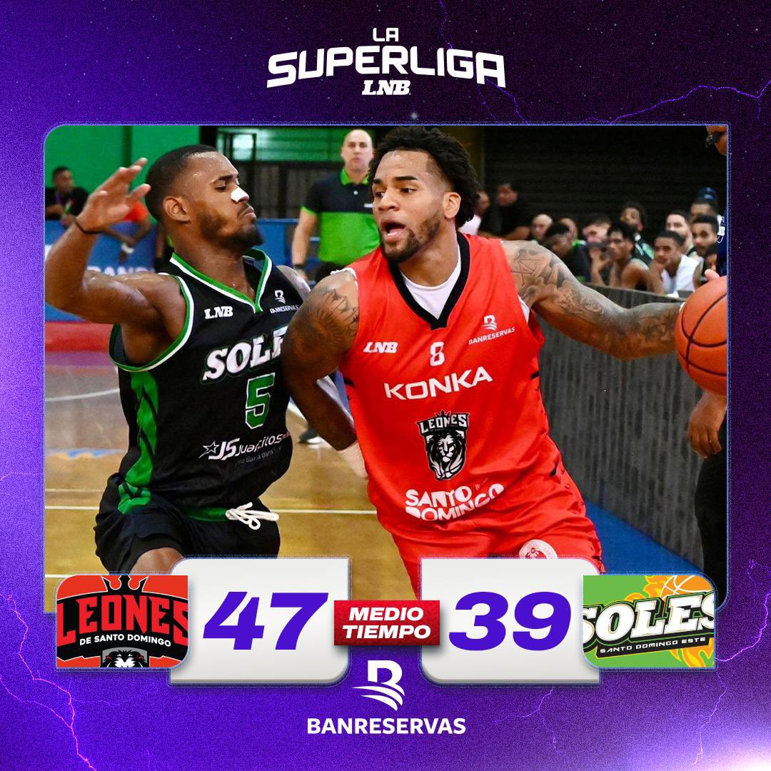 ¡Mitad del partido en San Carlos! Los dueños de casa van rugiendo 🦁 

#LNB #LaSuperLiga