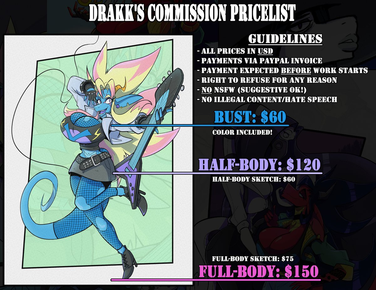 Hey there! Looking for some comm work to make up the gap from getting furloughed at work. Probably gonna open 2 slots at a time til the gap's filled. DM with refs/questions!