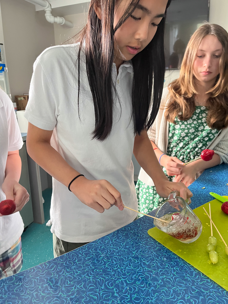 This spring, Kara Burke ran a cooking elective in which students had fun creating different recipies. When the group said they really wanted to make tanghulu, a Chinese candied fruit, of course Ms. Burke said yes! "What a fun process!" she commented. 
#rectoryschool #connecticut